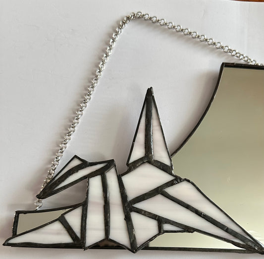 Paper crane mirror