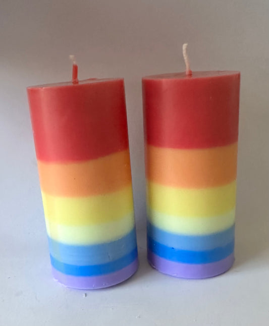 Love is love pillar candles (pair of medium)