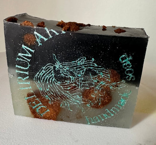 Cedar wood powder and aloe vera handmade soap