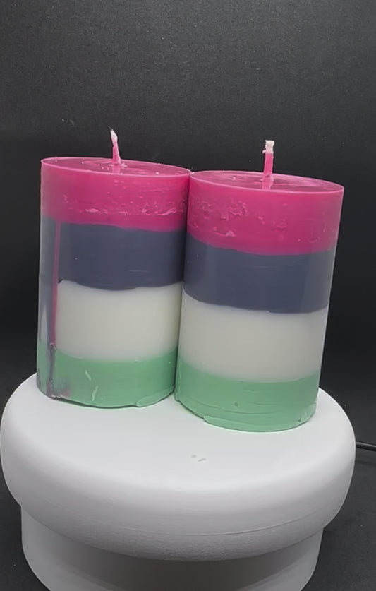 Pair of pillar candles (small)